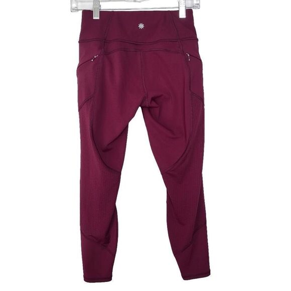 Athleta Contender Mesh Tight/Legging Powerlift in Beach Plum Size XSP - Picture 7 of 12